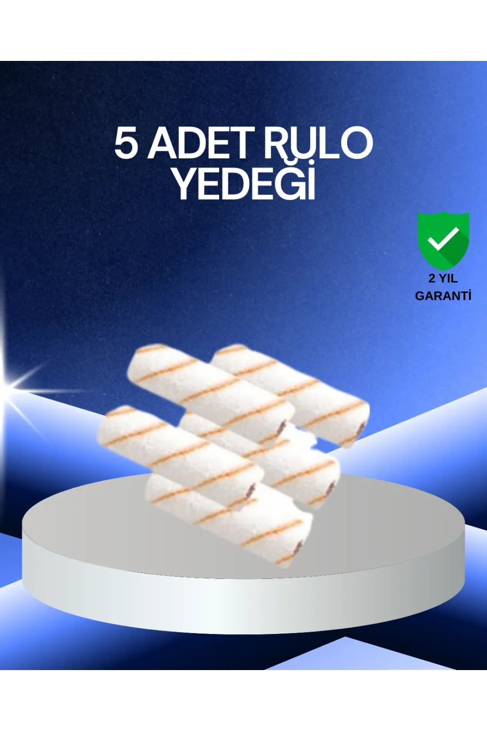 5’li Rulo Boya Seti Küçük Detay Çalışmaları İçin Uygun
