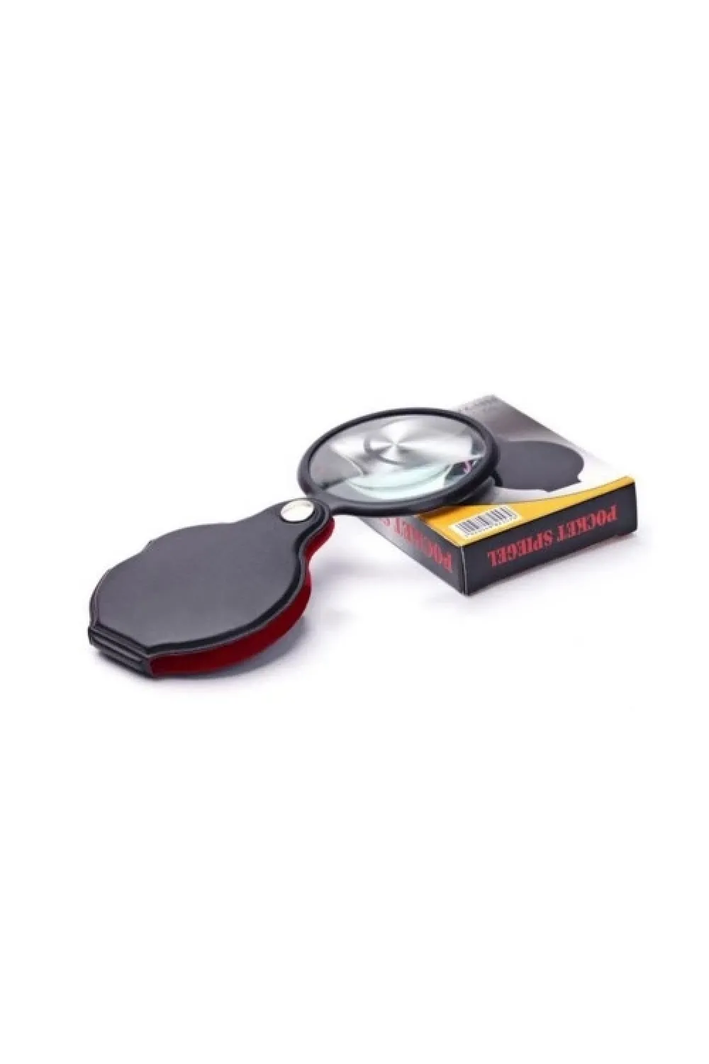 5x 60mm Cam Optik Lens,katlabilir,deri Kaplamalı Cep Büyüteçxx1051