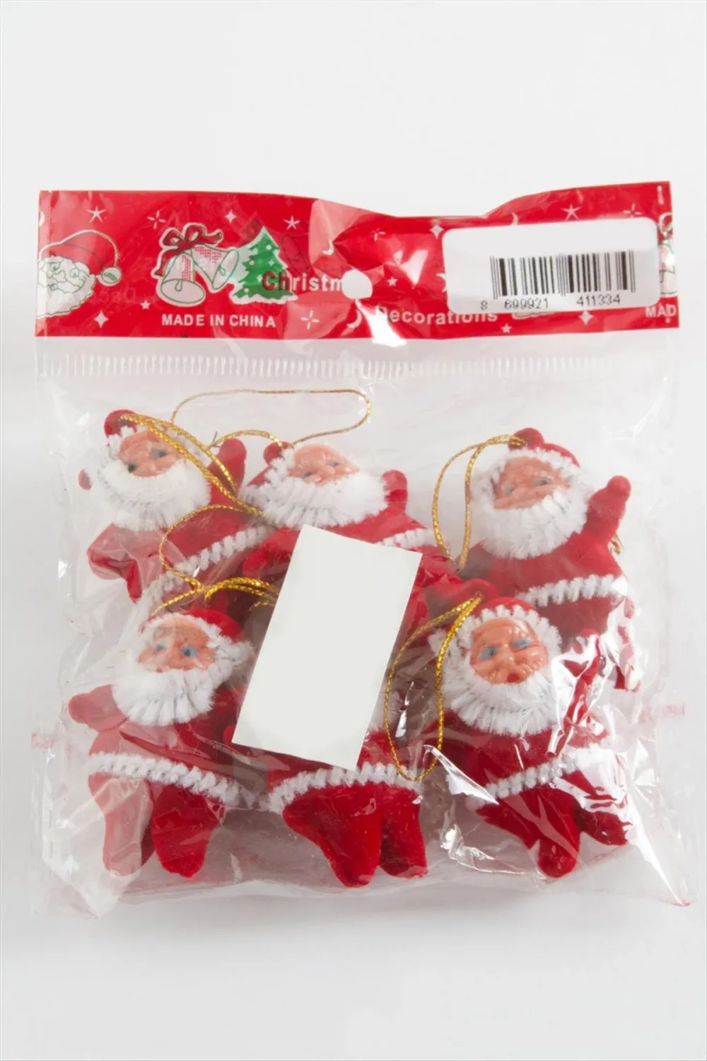 6 Adet Küçük Noel Baba Yılbaşı Ağaç Süsü