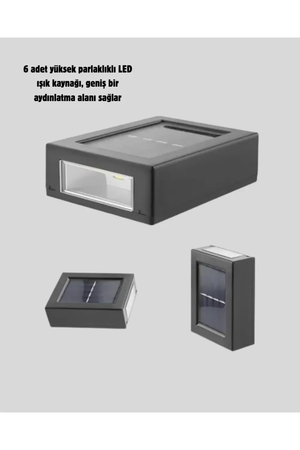 6 Led Güneş Enerjili Sensörlü Lamba – Akıllı Işık Sensörlü, Enerji Tasarruflu Bahçe Aydınlatma
