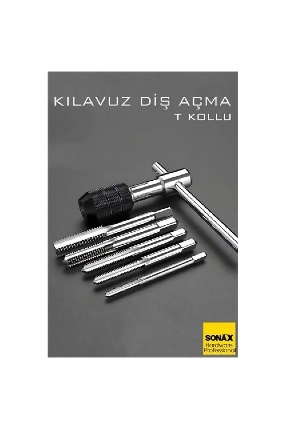 6lı Diş Açma Kılavuz Seti – T-Kollu, Endüstriyel Çelik, M6-M12 Arası Dişli Matkap Ucu 722458