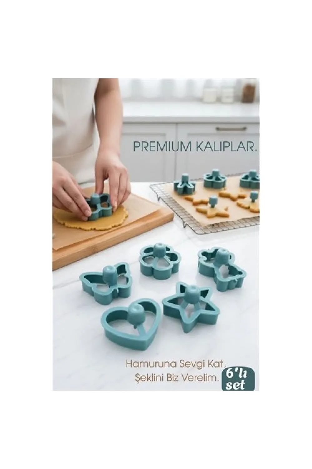 6lı Tasarım Kurabiye Kalıbı Seti 722554