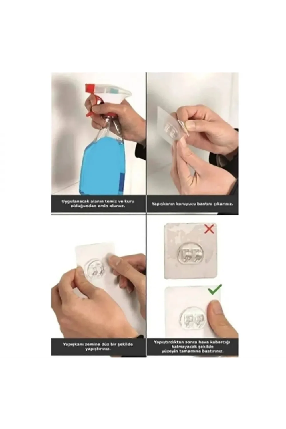 6lı Yapışkanlı Kapı Arkası Askı