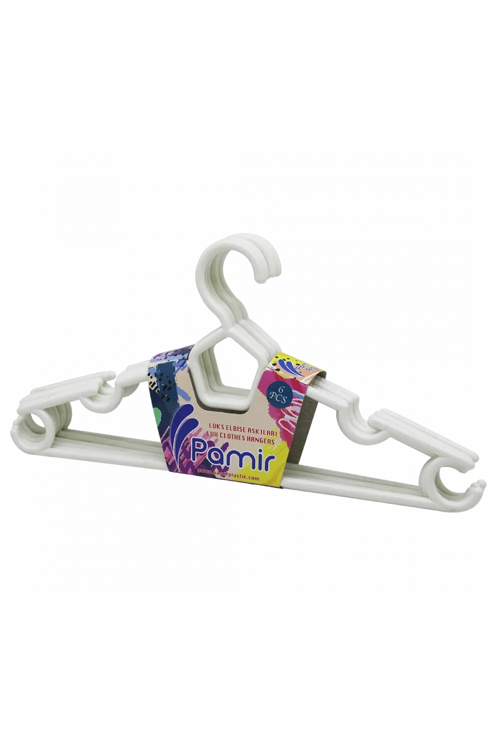 6 Parça  Plastik Karizma Elbise Askı