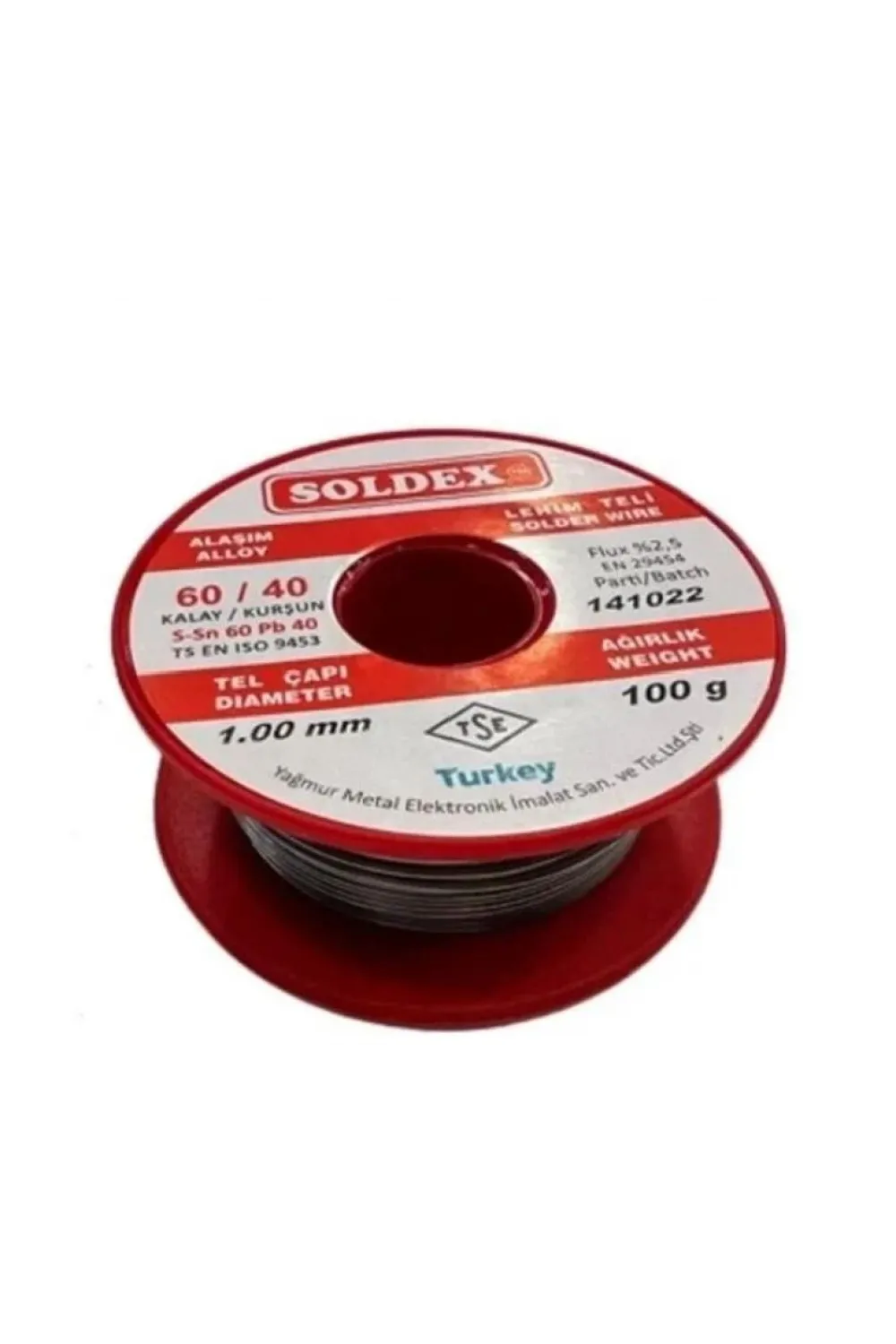 60/40 Lehim Teli 100 Gr 1,00 Mm (sn:60 / Pb:40)