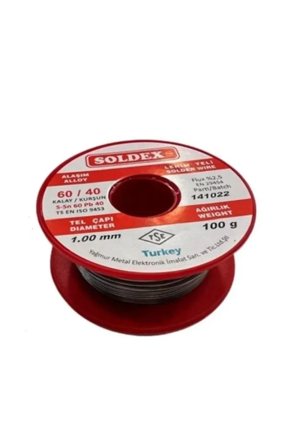 60/40 Lehim Teli 100 Gr 1,00 Mm (sn:60 / Pb:40)