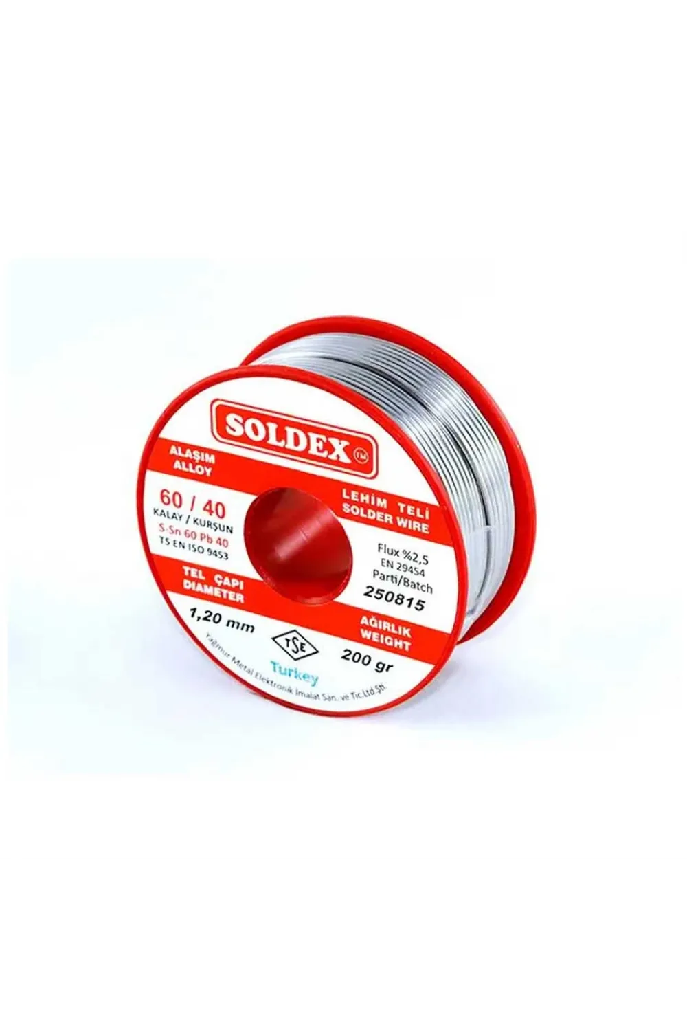 60-40 Lehim Teli 200 Gr 1,6 mm - Sn:60 / Pb:40
