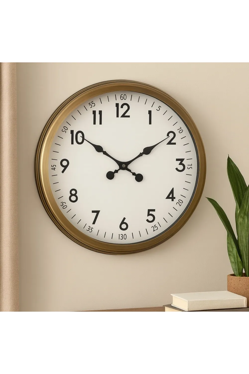 60 cm Eskitme Metal Dekoratif Duvar Saati