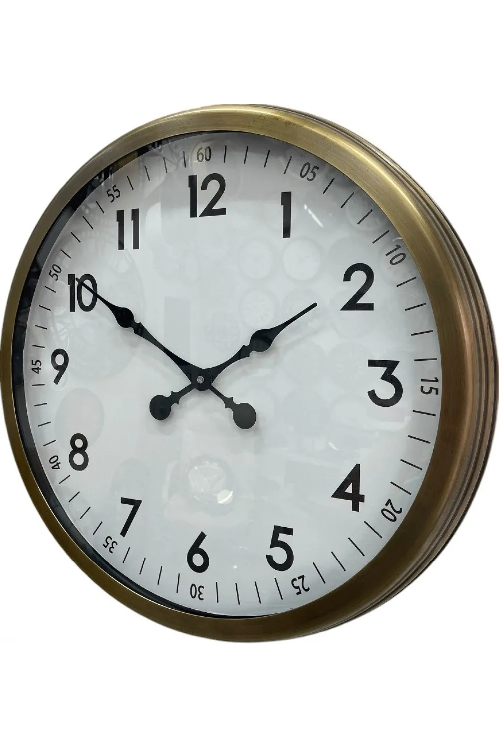 60 cm Eskitme Metal Dekoratif Duvar Saati