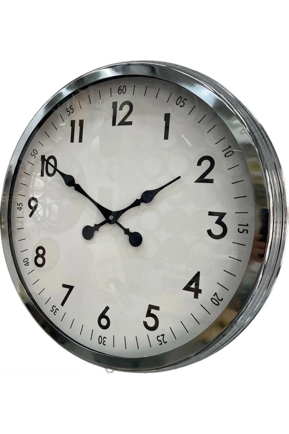 60 cm Krom Metal Dekoratif Duvar Saati