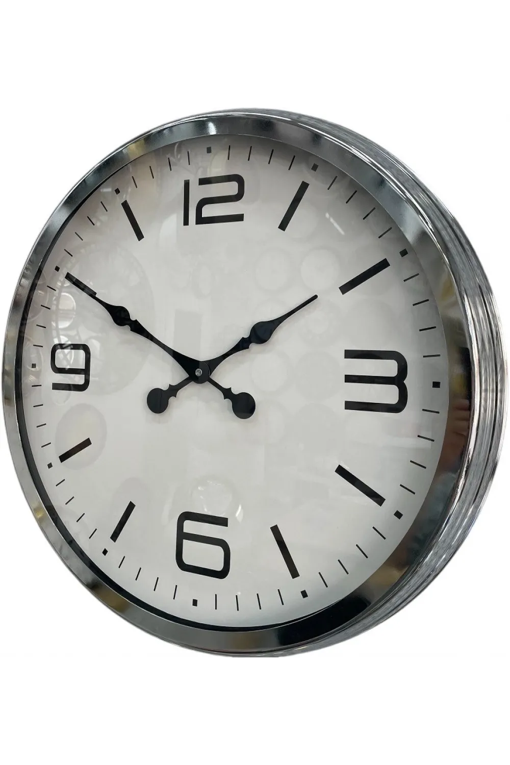 60 cm Krom Metal Dizayn Duvar Saati