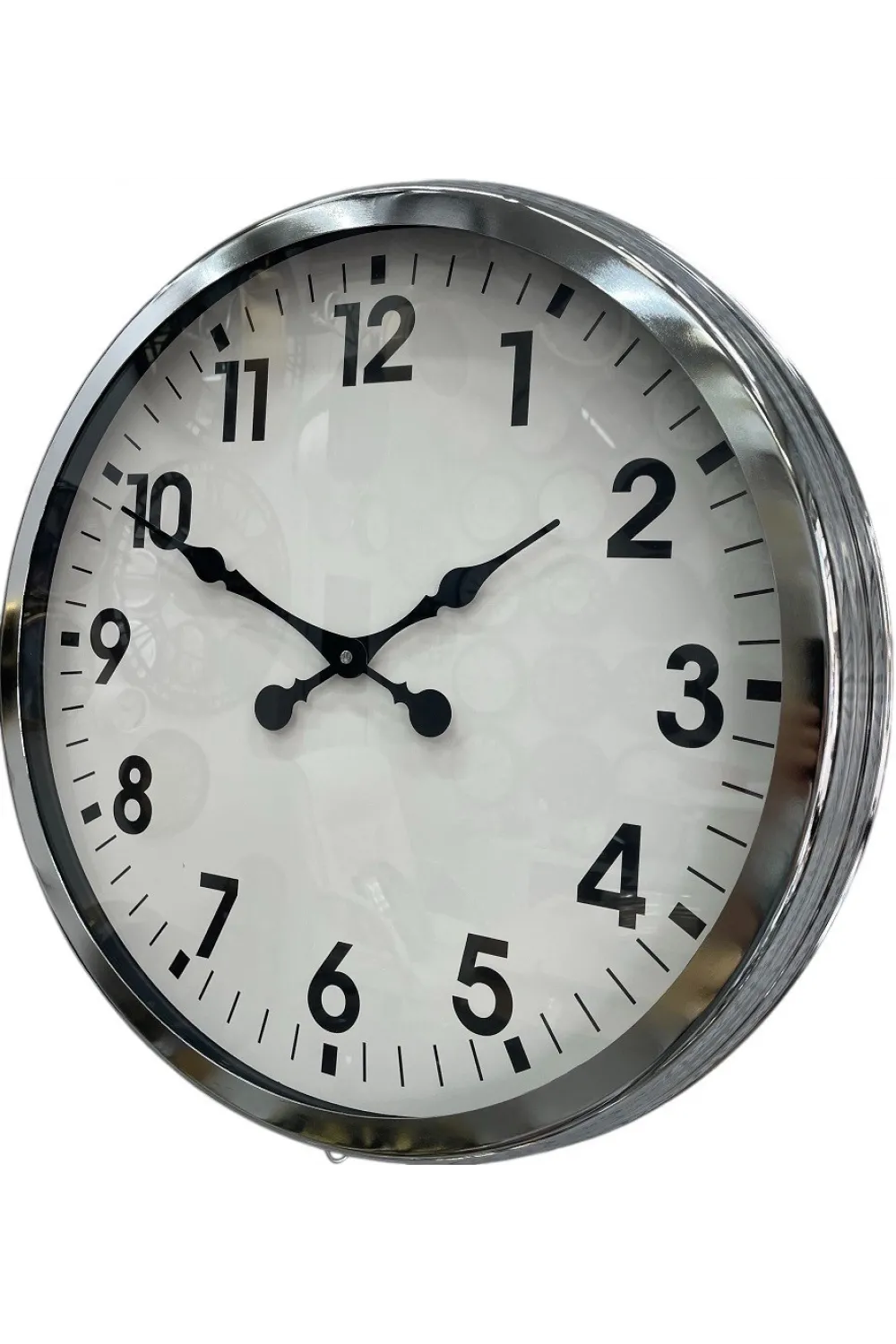 60 cm Krom Metal Duvar Saati
