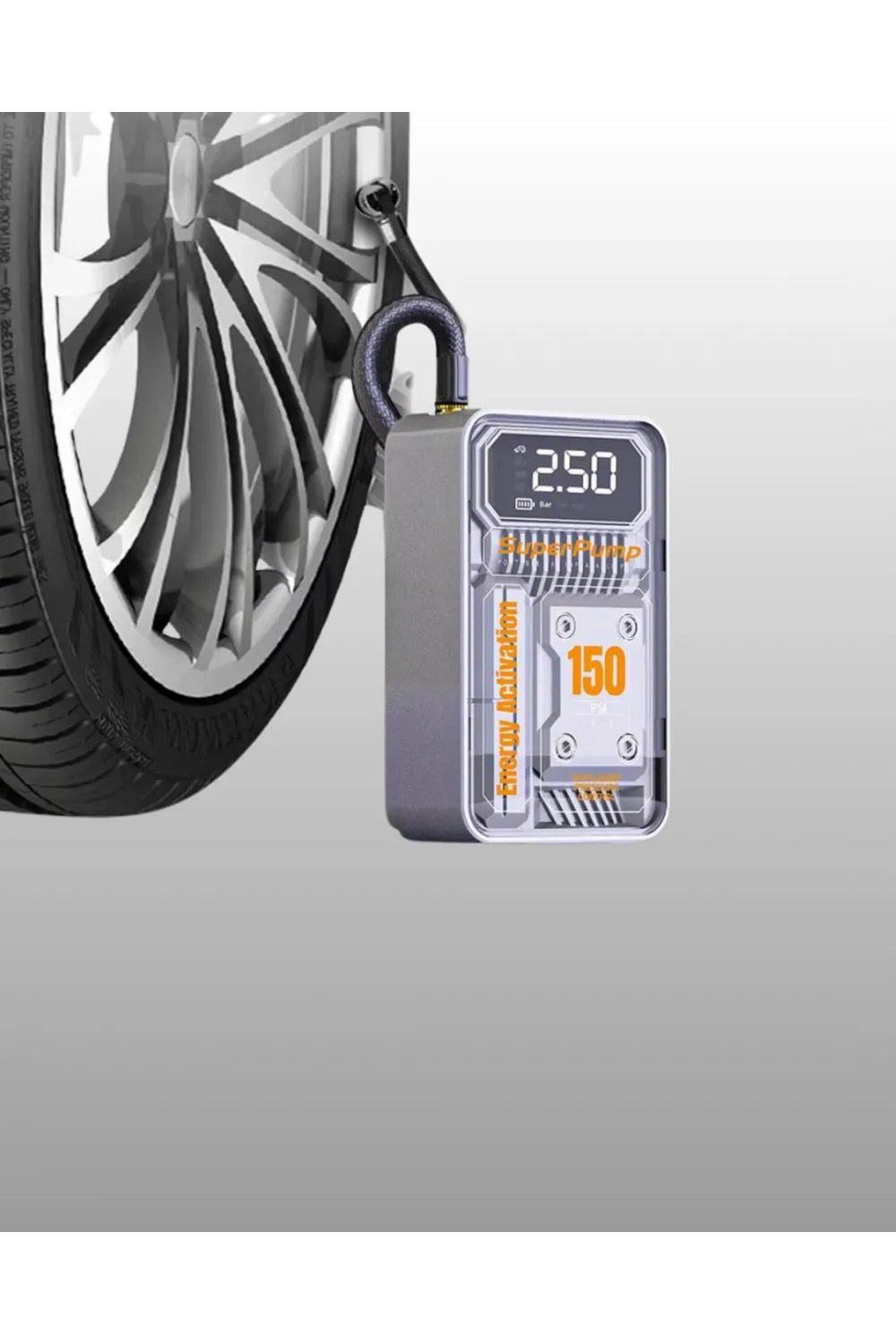 6000mah Bataryalı Led Ekranlı Akıllı Hava Kompresörü