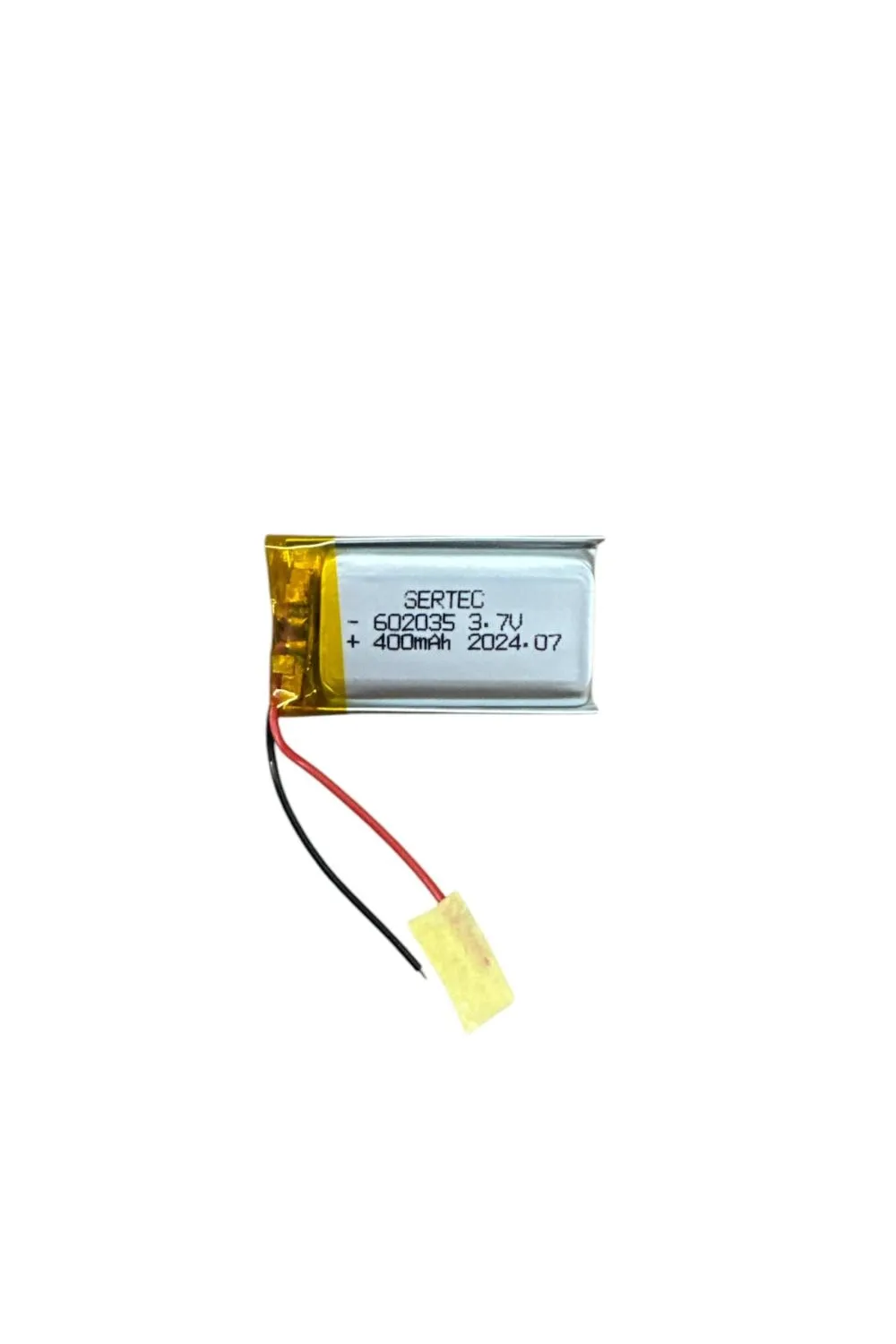 602035 3.7V 400mAh Li-Polymer Pil (Devreli/1.5A)