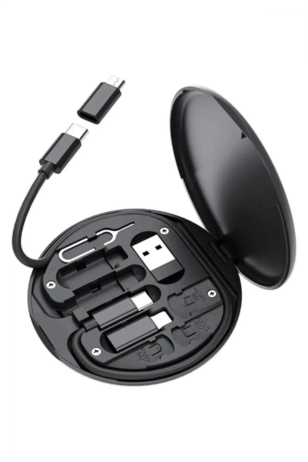 60w Destekli Kablo Kutusu Seyahat Kablo Seti 5i 1 Arada Usb Typec Şarj Kablosu Seti