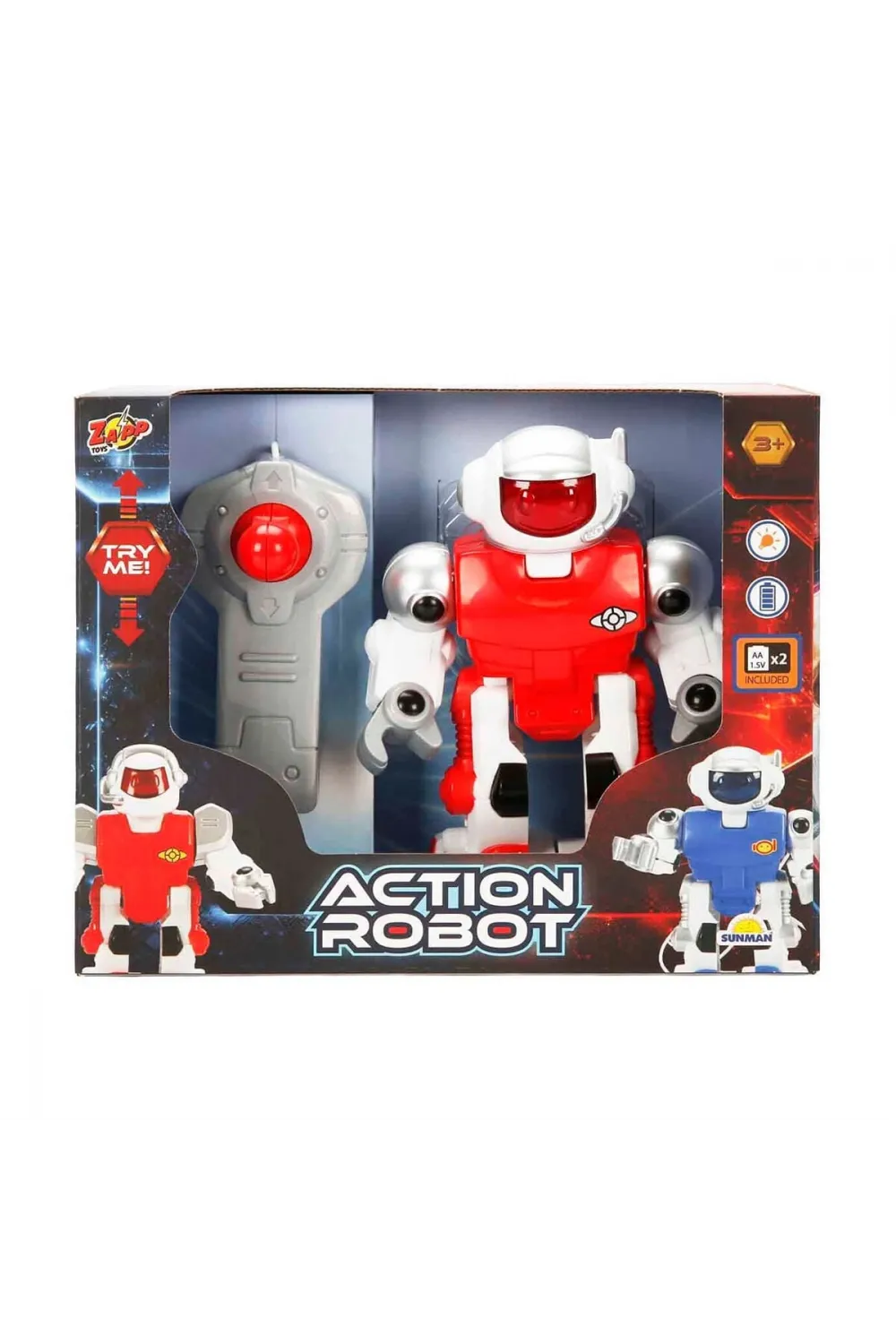 6534 SUN-SABC-ZAP-KK MİNİ ACTION ROBOT IŞIKLI 2A