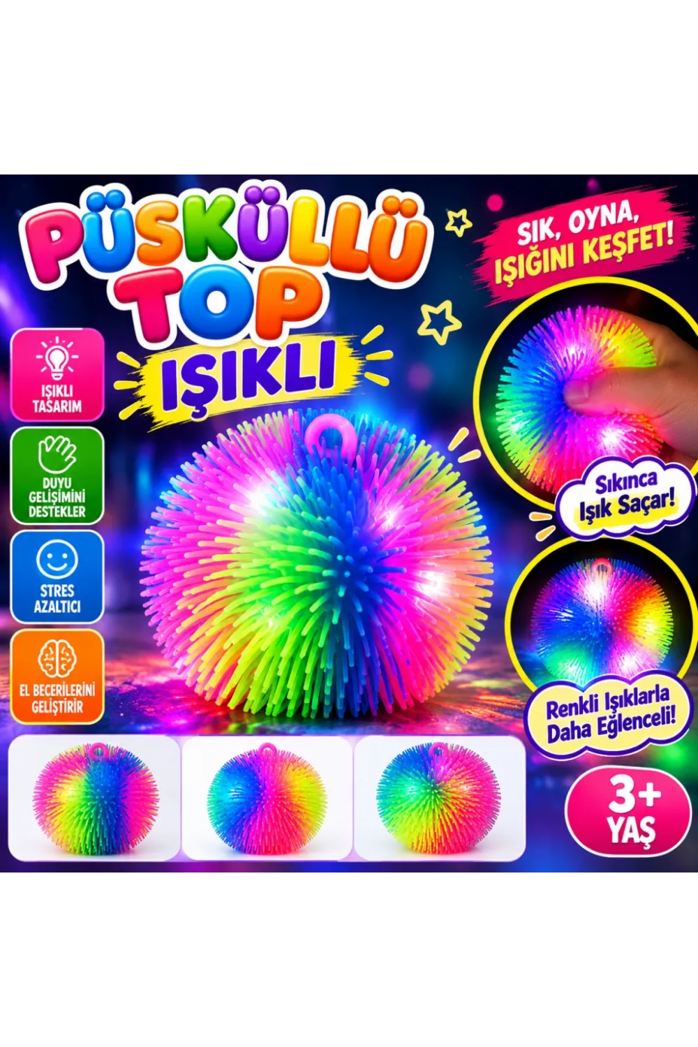 6563 Püsküllü Top Işıklı A62