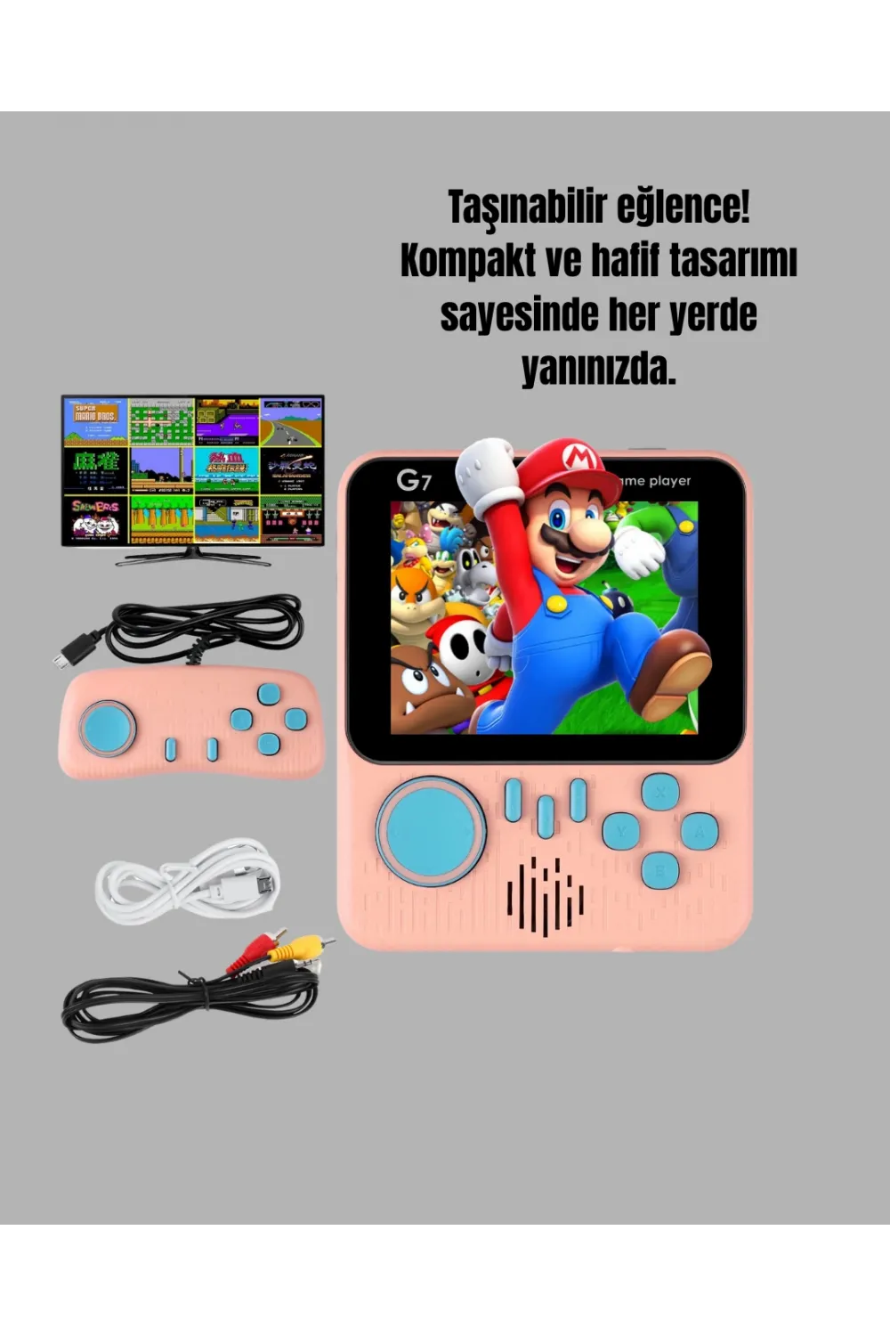 666 Klasik Oyunlu Mini Retro Konsol – Büyük Ekran Desteği