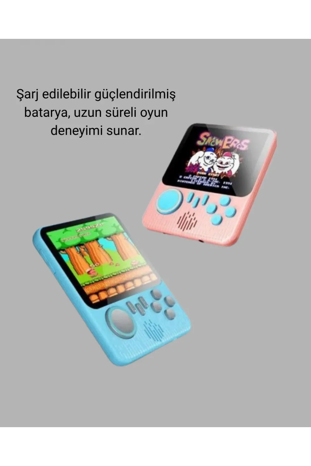 666 Oyunlu Retro Mini Oyun Konsolu – 3.5 Lcd Ekran Ve Çift Kişilik Oyun