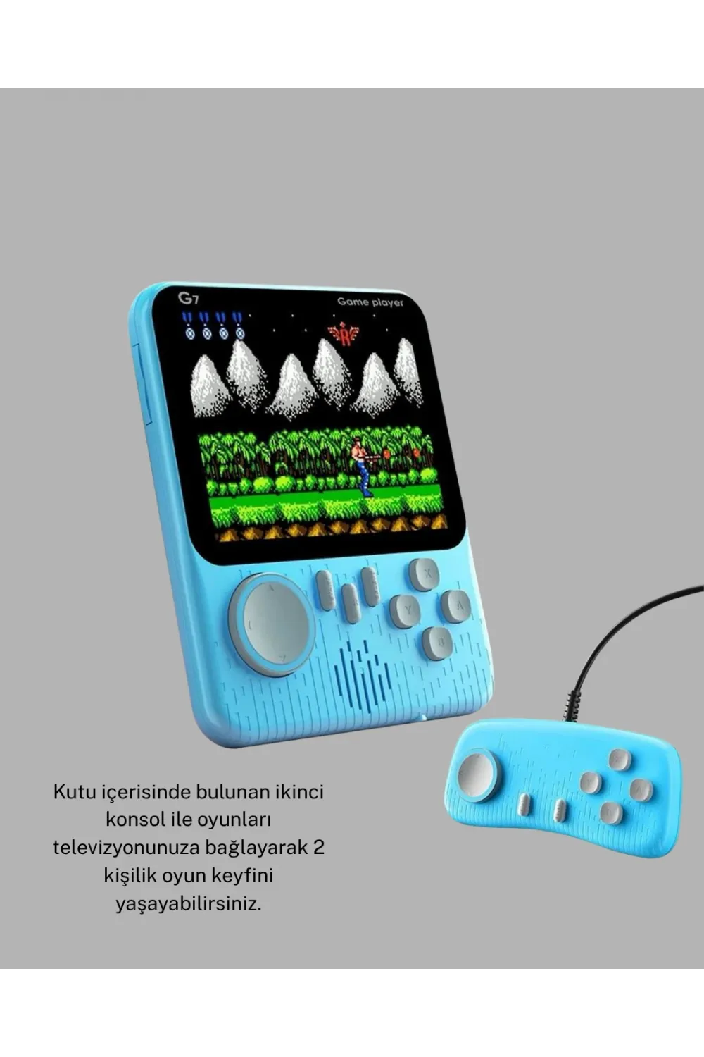 666 Oyunlu Retro Mini Oyun Konsolu – 3.5 Lcd Ekran Ve Çift Kişilik Oyun