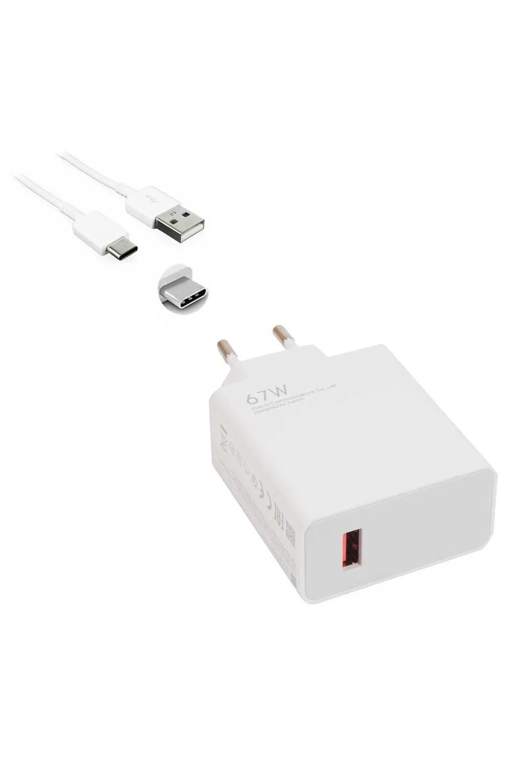 67W USB To TypeC Şarj Cihazı  Şarj Kablosu
