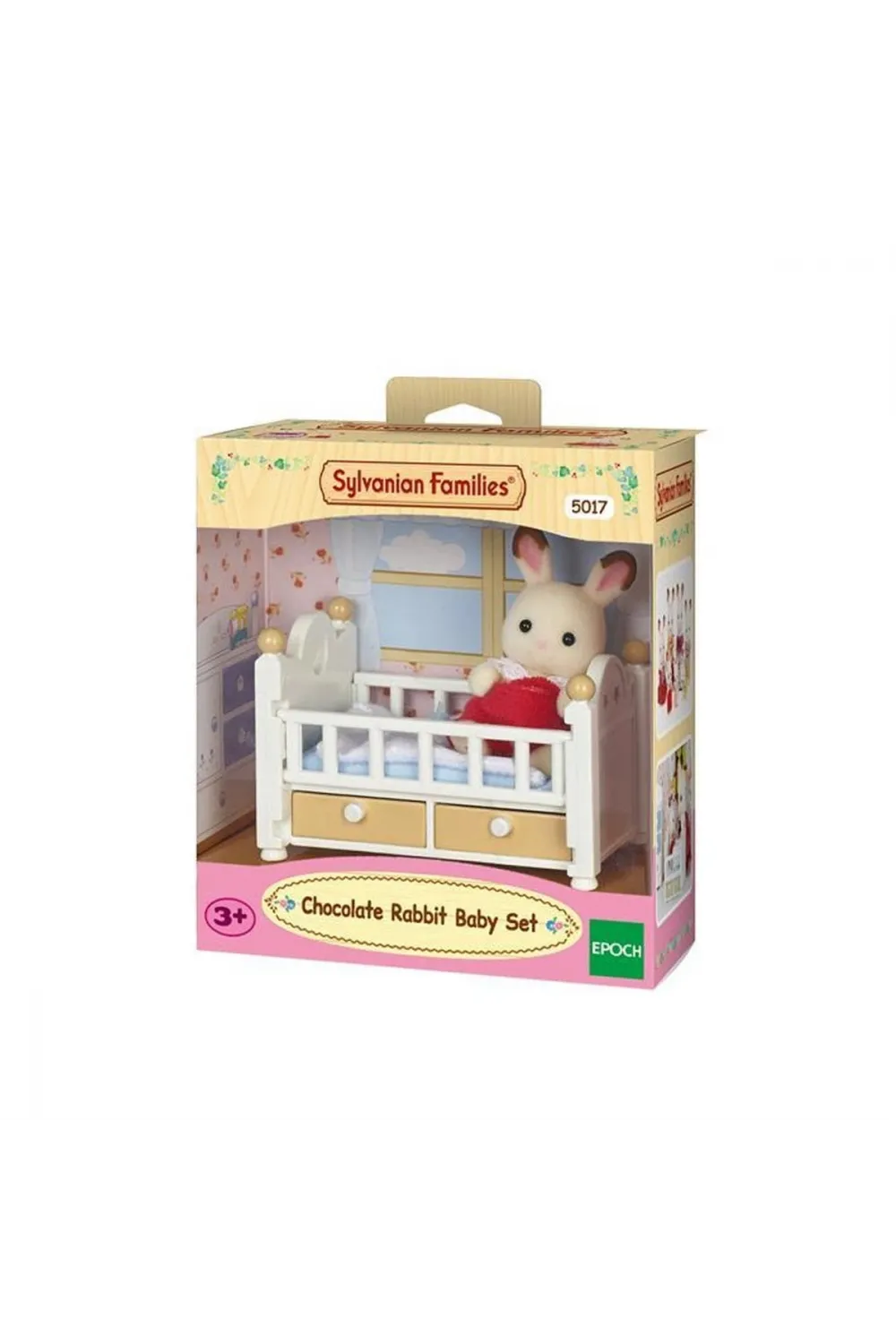 5017 Sylvanian Families, Çikolata Kulaklı Tavşan Bebek ve Yatağı , +3 yaş
