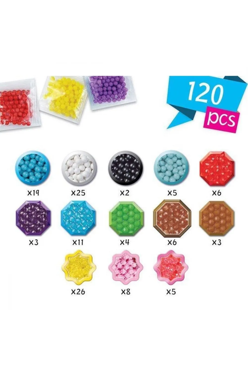 31725 AquaBeads Mini Yaratıcı Set 120 parça +4 yaş