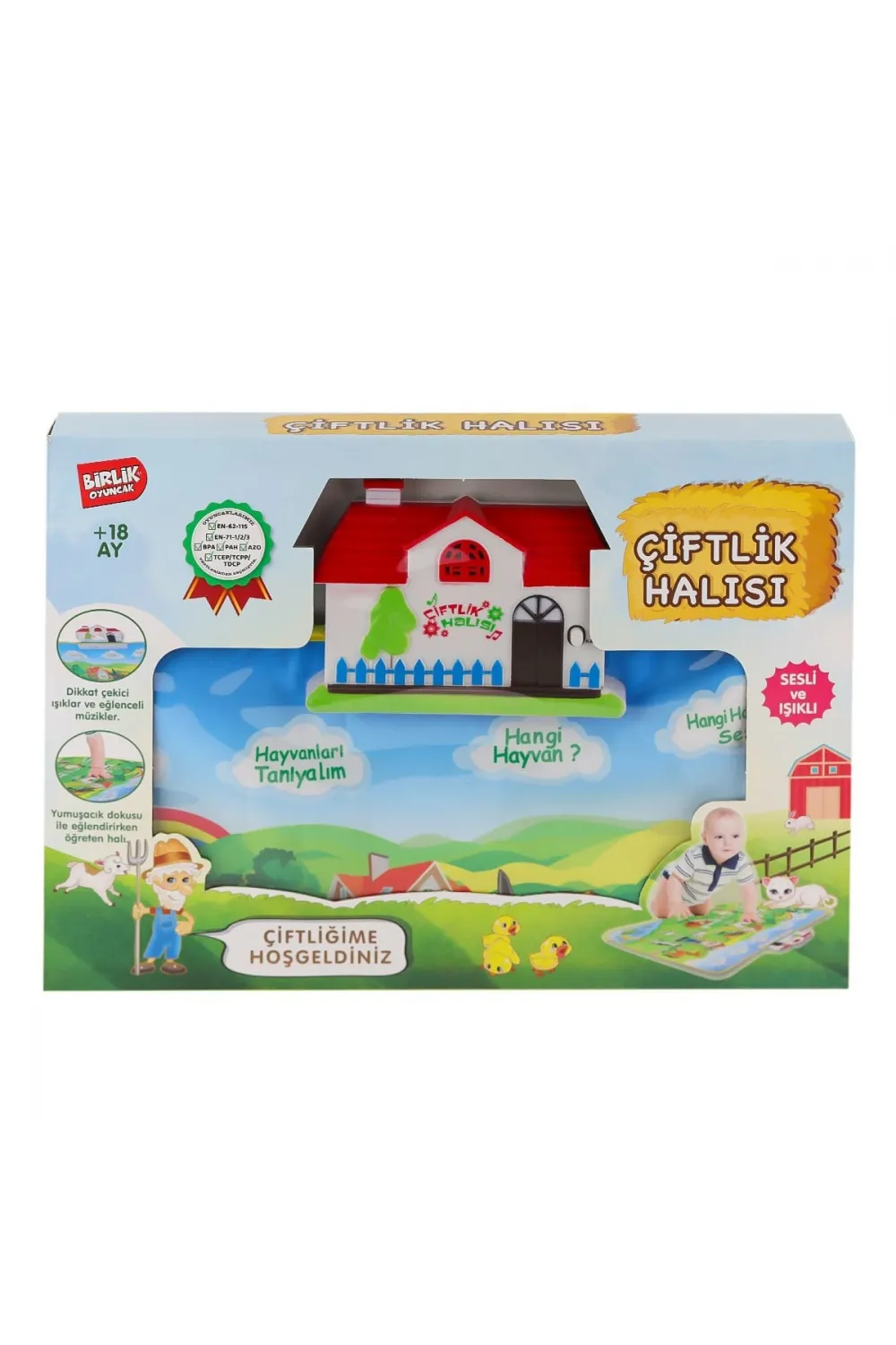 YY-571 A622374TR-U Sesli ve Işıklı Eğitici Çiftlik Halısı -Birliktoys