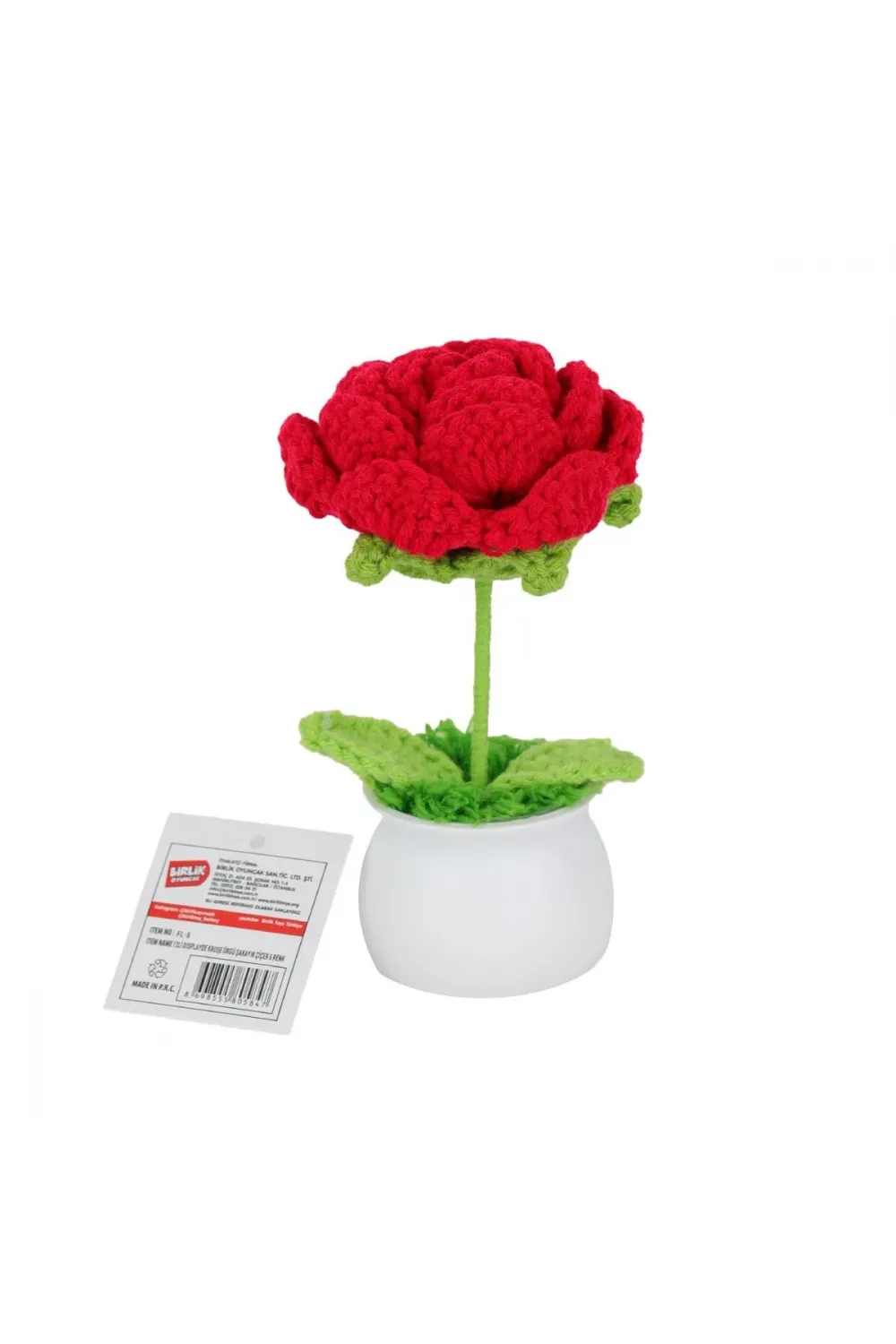 FL-5 Kroşe Örgü Şakayık Çiçek -Birliktoys