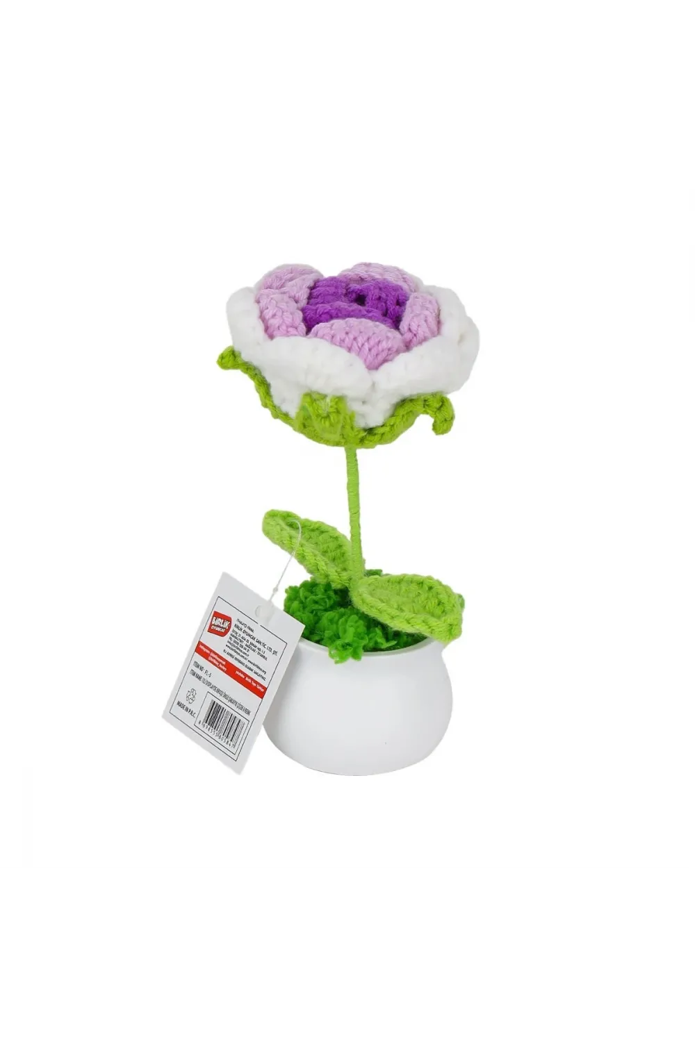 FL-5 Kroşe Örgü Şakayık Çiçek -Birliktoys