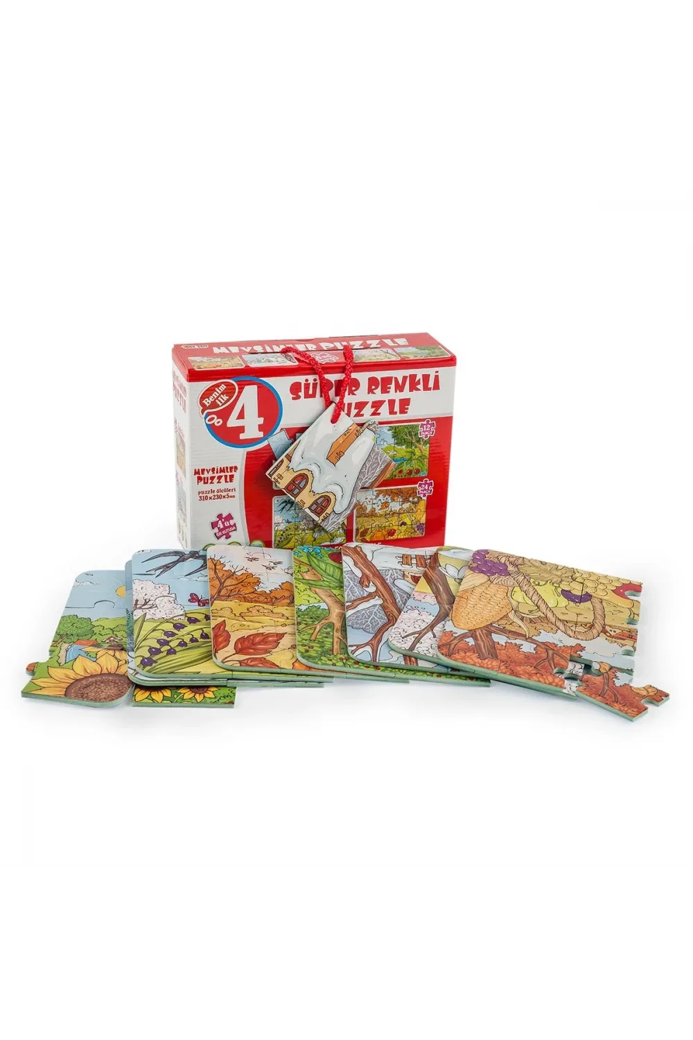 2488  MEVSİMLER SÜPER RENKLİ PUZZLE 4LÜ