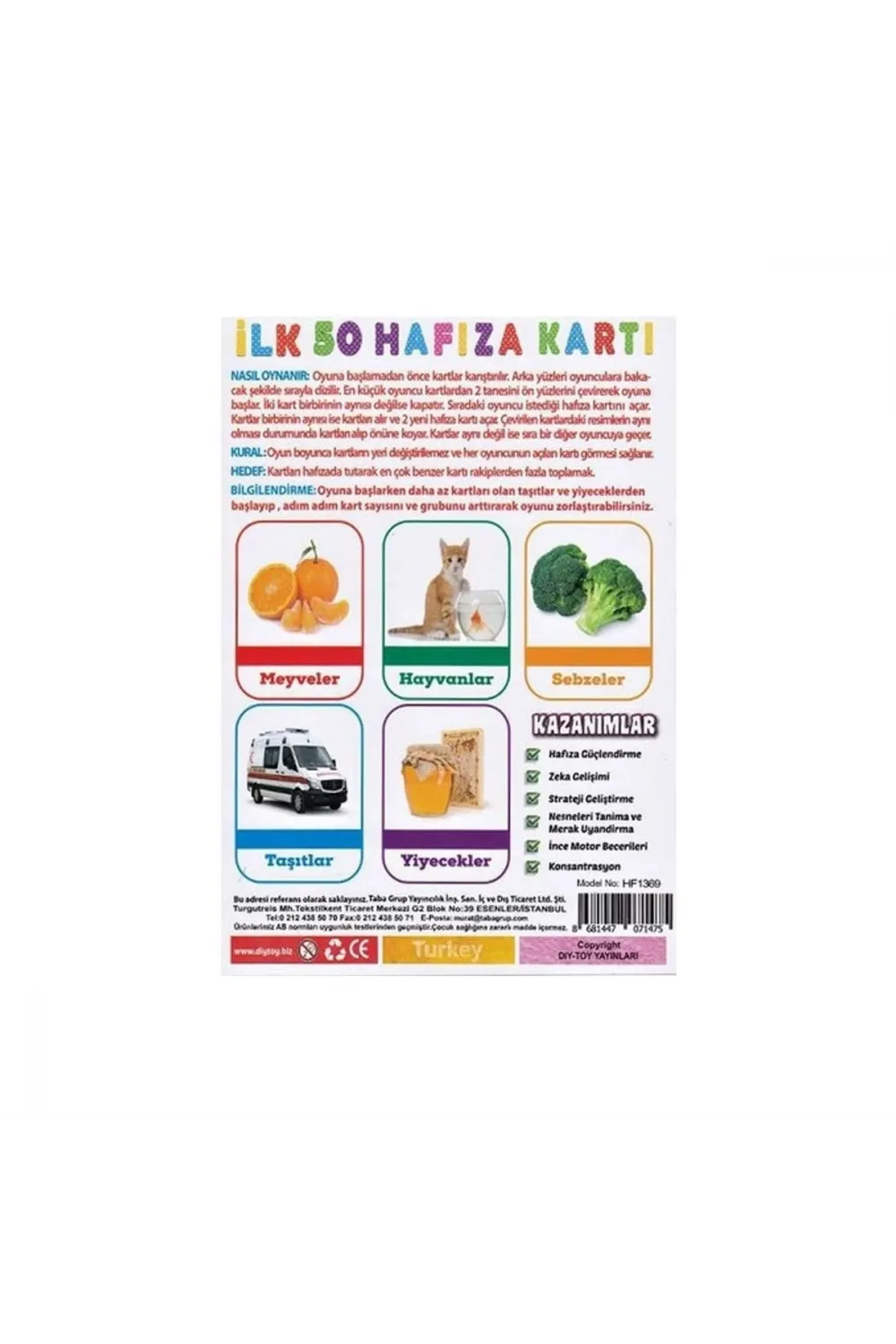 1475 İLK 50 HAFIZA KARTLARI (MEMORY GAME )