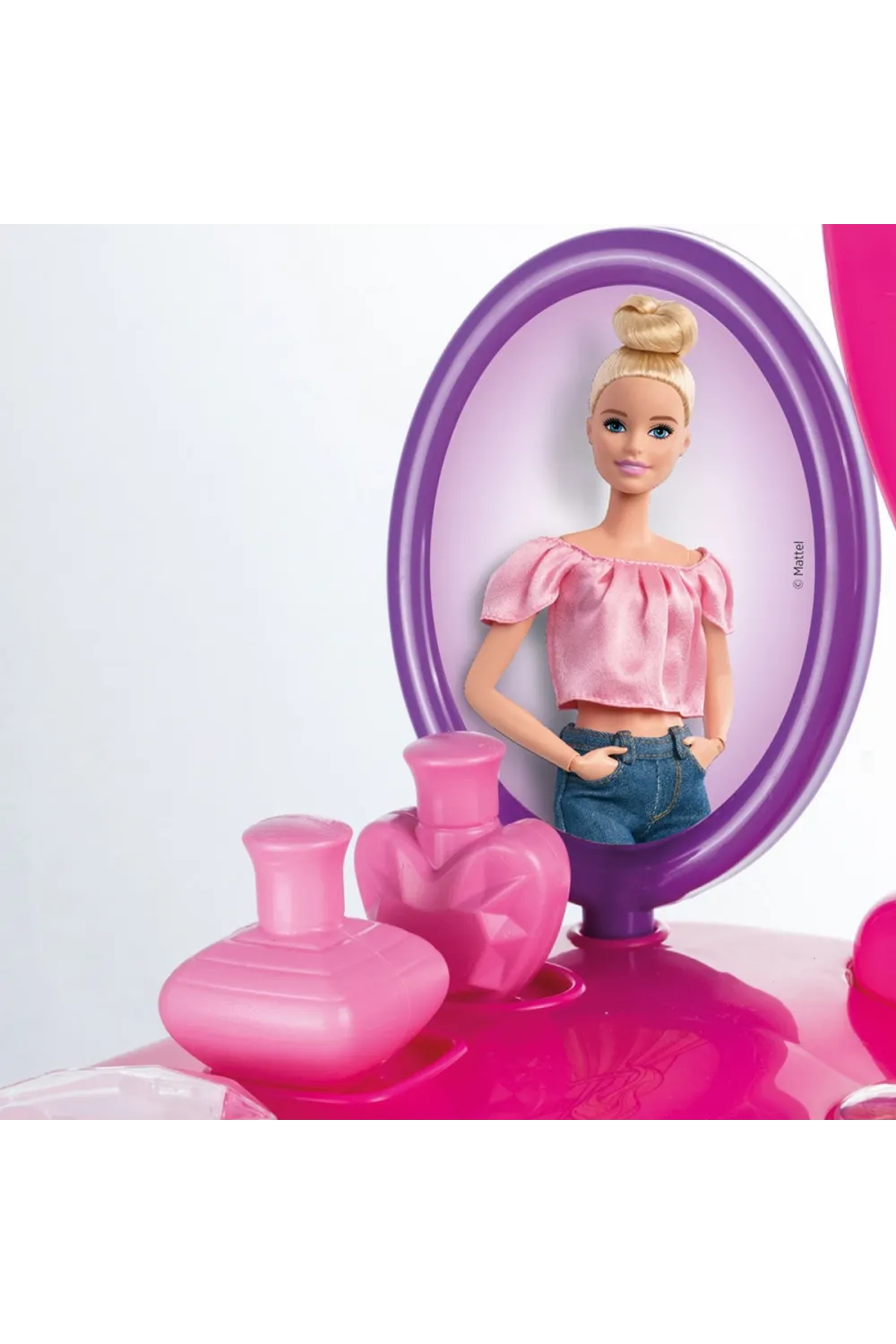 1609 Barbie Ayaklı Makyaj Masası ve Sandalye Seti - Dolu