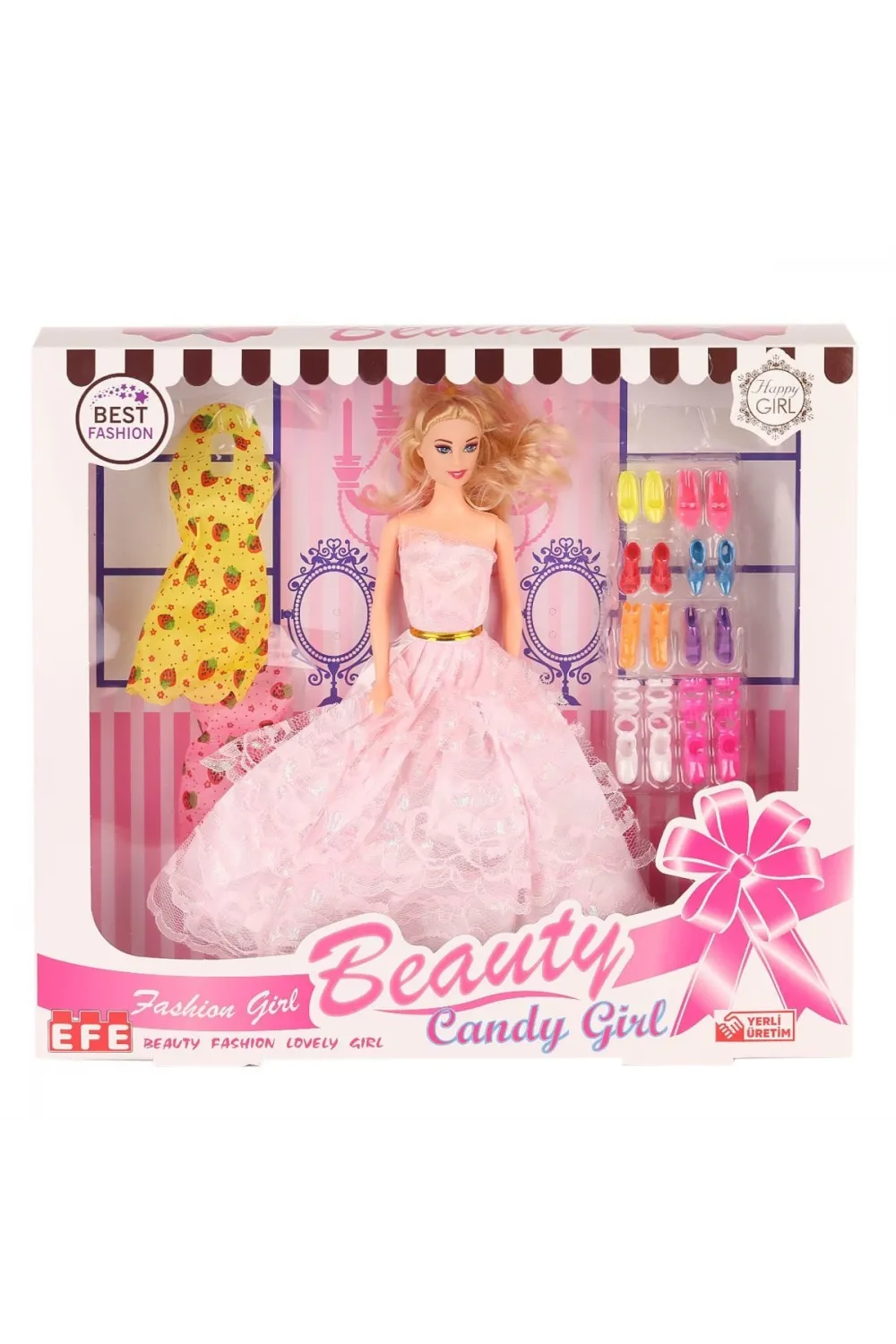 207 Ayakkabı Setli Candy Girl Bebek -Efe Toys