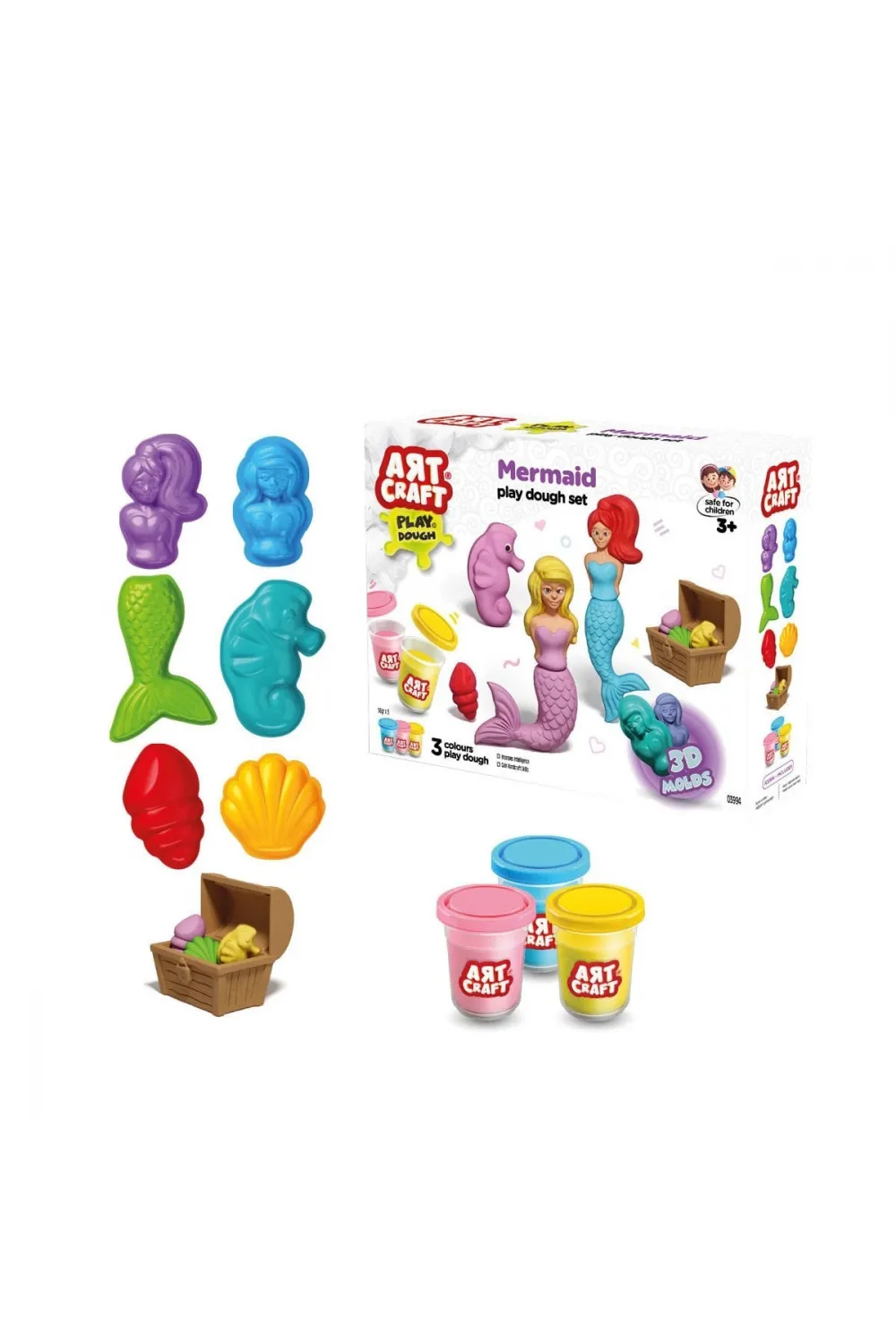 03994 Art Craft Deniz Kızı Hamur Set 168 Gr -Fentoys