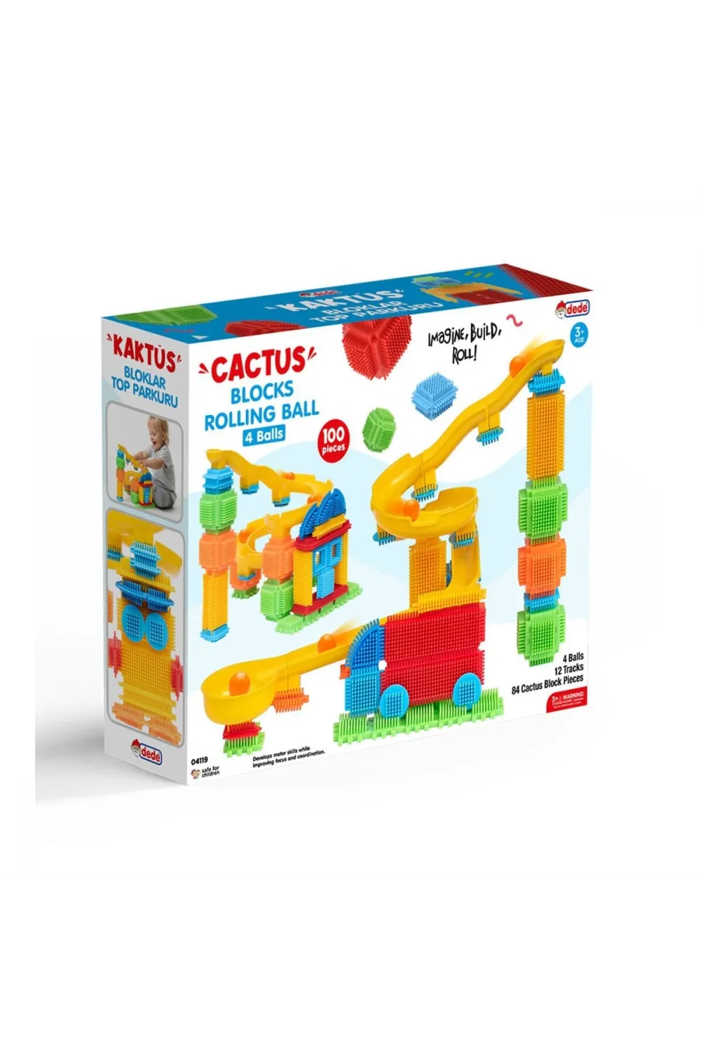 04119 KAKTÜS BLOKLAR TOP PARKURU 100 PARÇA