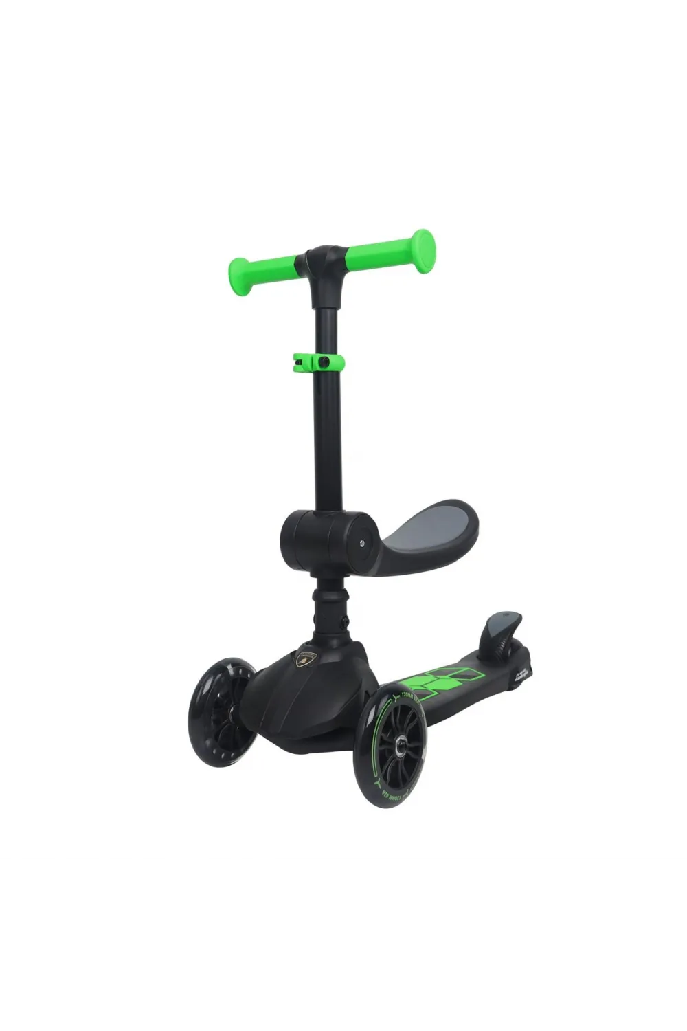 L52IN1-BK LAMBORGHİNİ LİSANSLI KATLANIR OTURAKLI IŞIKLI SCOOTER SİYAH