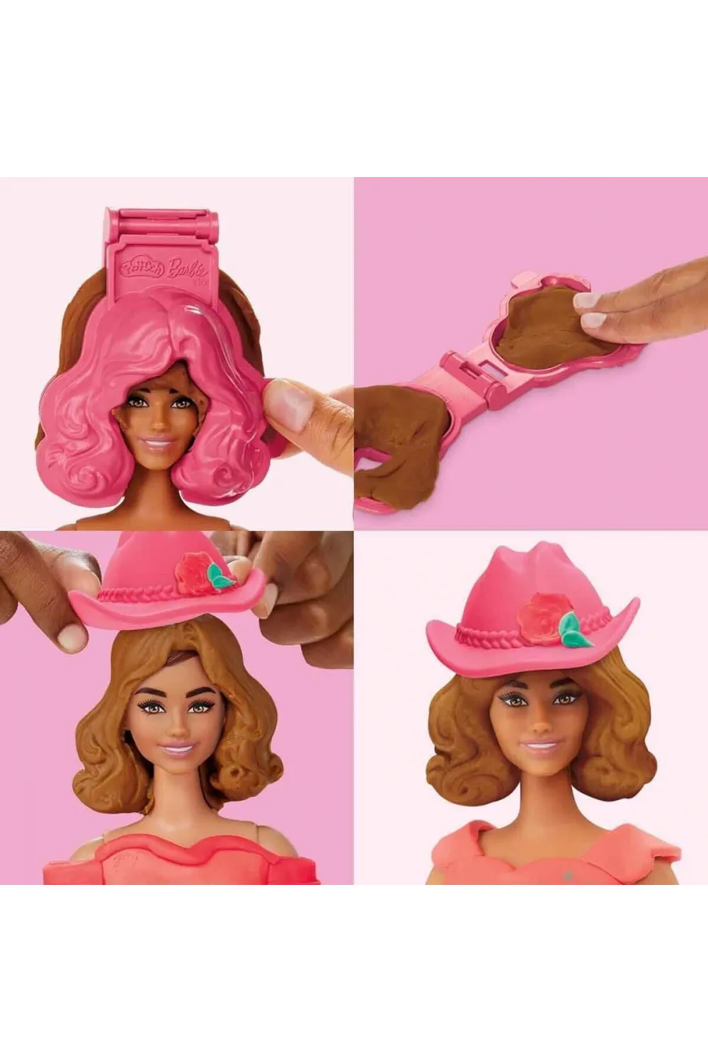 G1360 Play-Doh Barbie Çiçek Desenleri ve Püsküller Hamur Oyun Seti +3 yaş