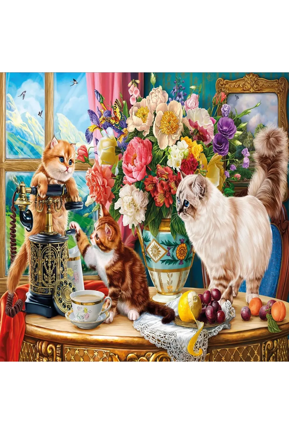 20794 PUZZLE 1000 FAMİLY CATS NEAR THE WİNDOW