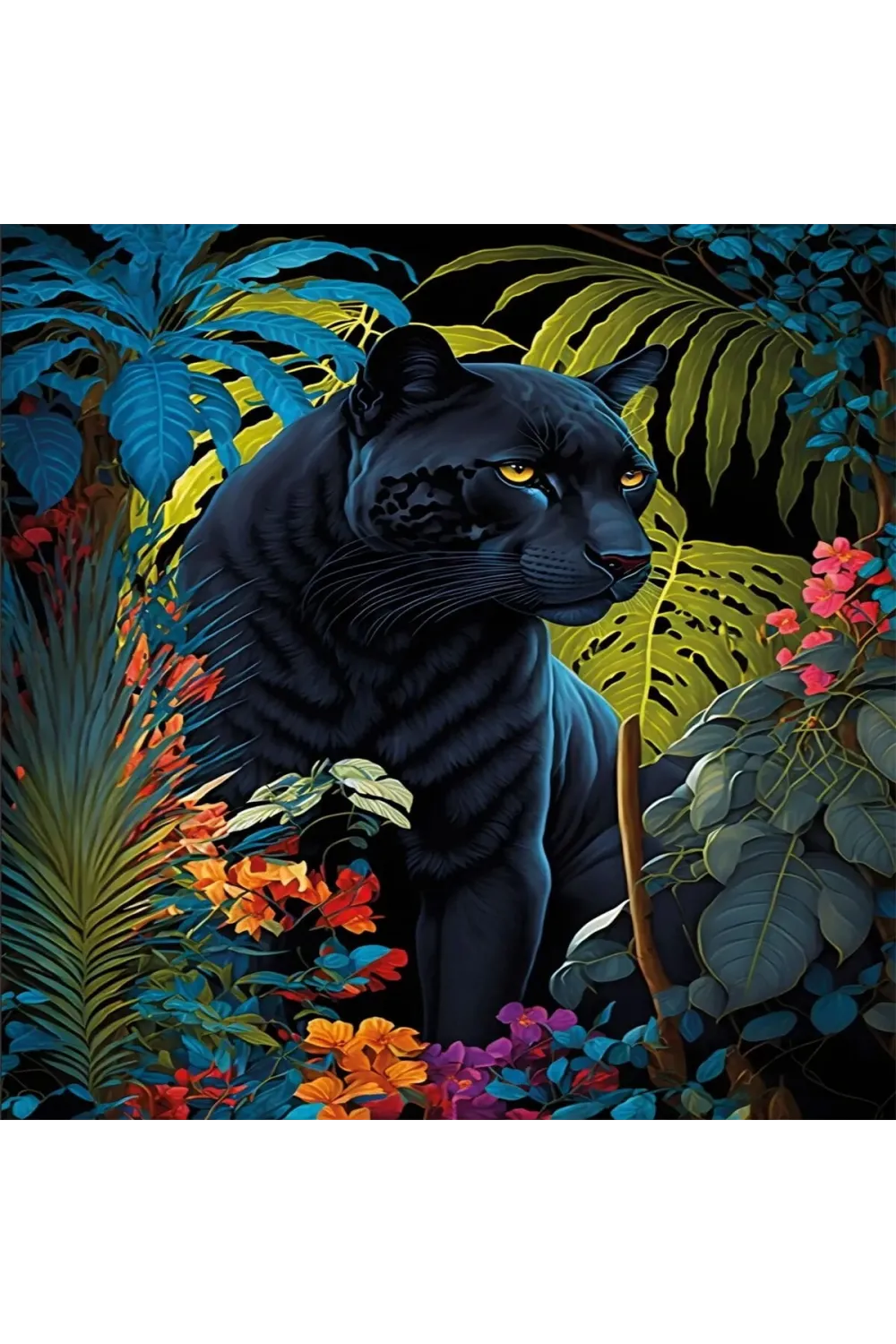 20071 PUZZLE 500 Black Panther With a Tropical