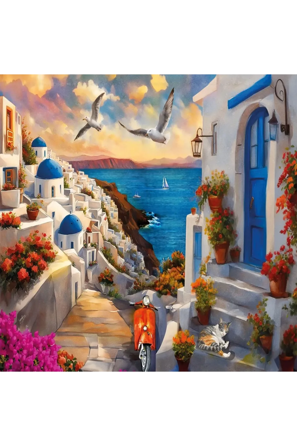 20074 PUZZLE 500 Santorini