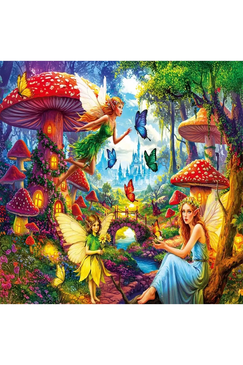 31502 FAIRY TALE MUSHROOMS 100 PARÇA PUZZLE