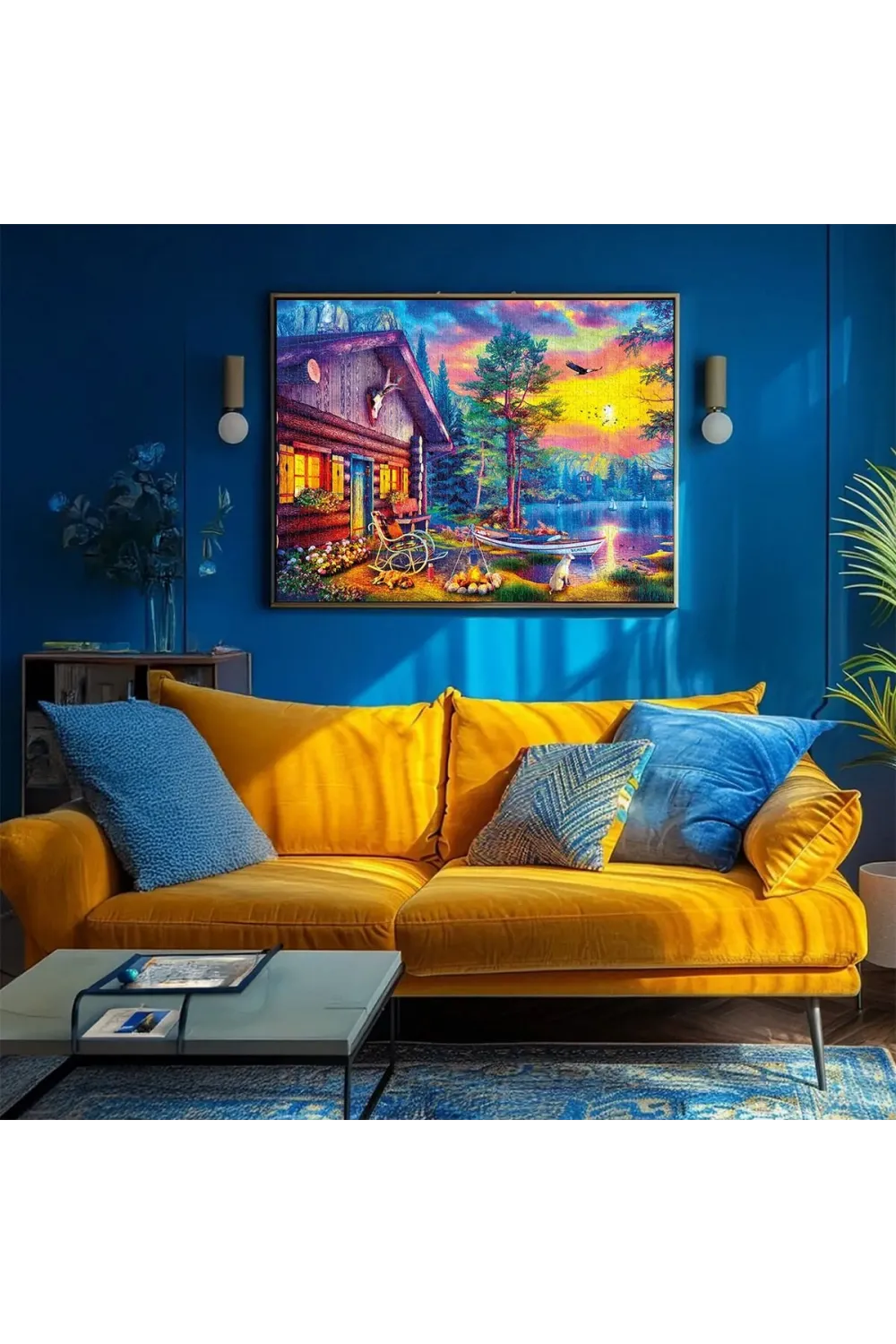 20818 PUZZLE 1000 Evening Sunset Cabin
