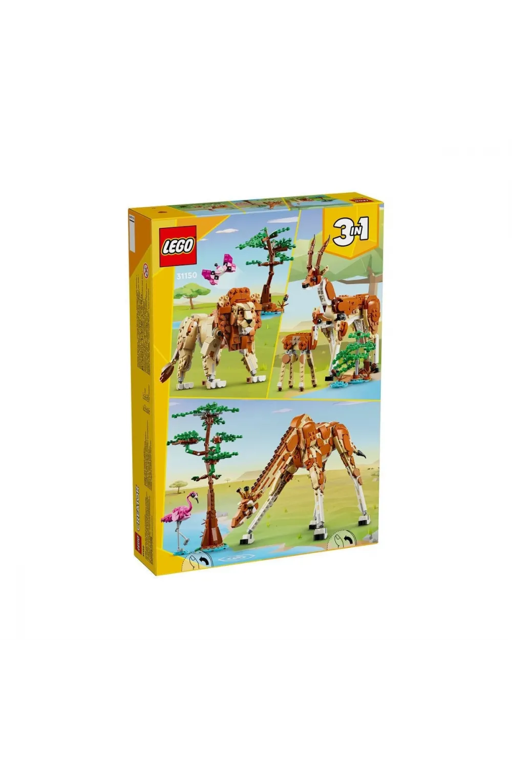 31150 Lego Creator 3ü1 arada Vahşi Safari Hayvanları 780 parça +9 yaş