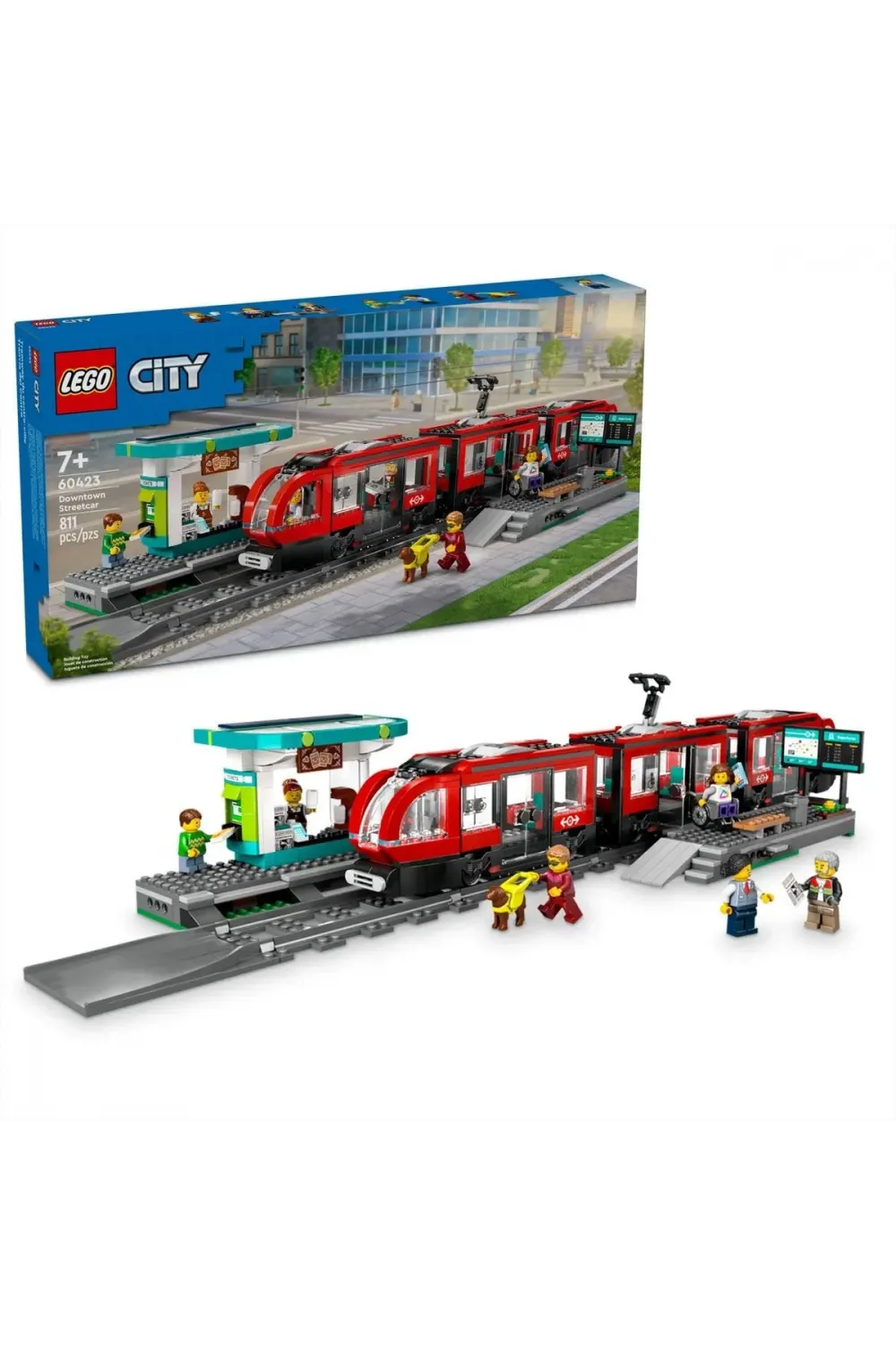 60423 Lego City Şehir Merkezi Tramvay İstasyonu 811 parça +7 yaş