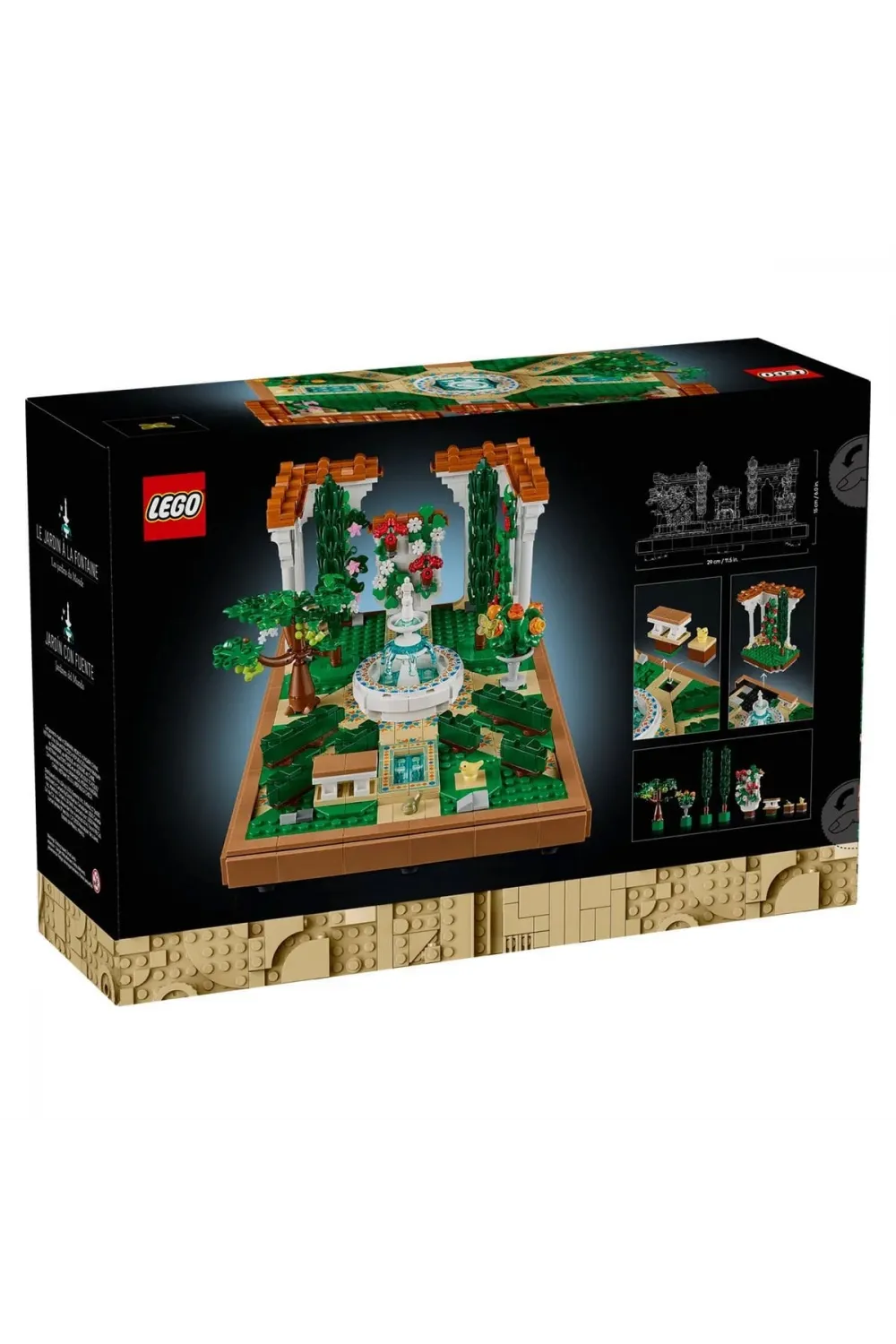 10359 Lego icons Çeşmeli Bahçe - Fountain Garden 1302 parça +18 yaş