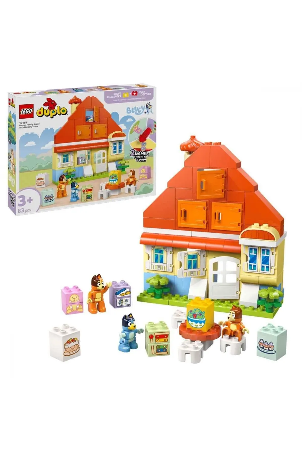 10459 Lego Duplo Bluey Ailesinin Evi ve Hafıza Oyunu parça +3 yaş