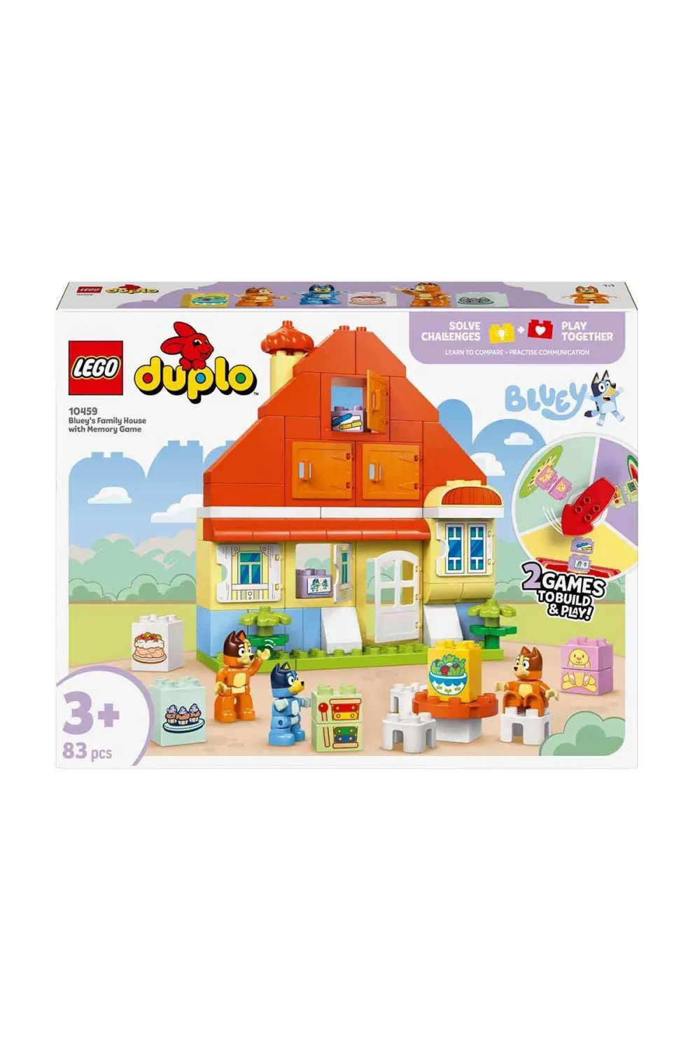 10459 Lego Duplo Bluey Ailesinin Evi ve Hafıza Oyunu parça +3 yaş