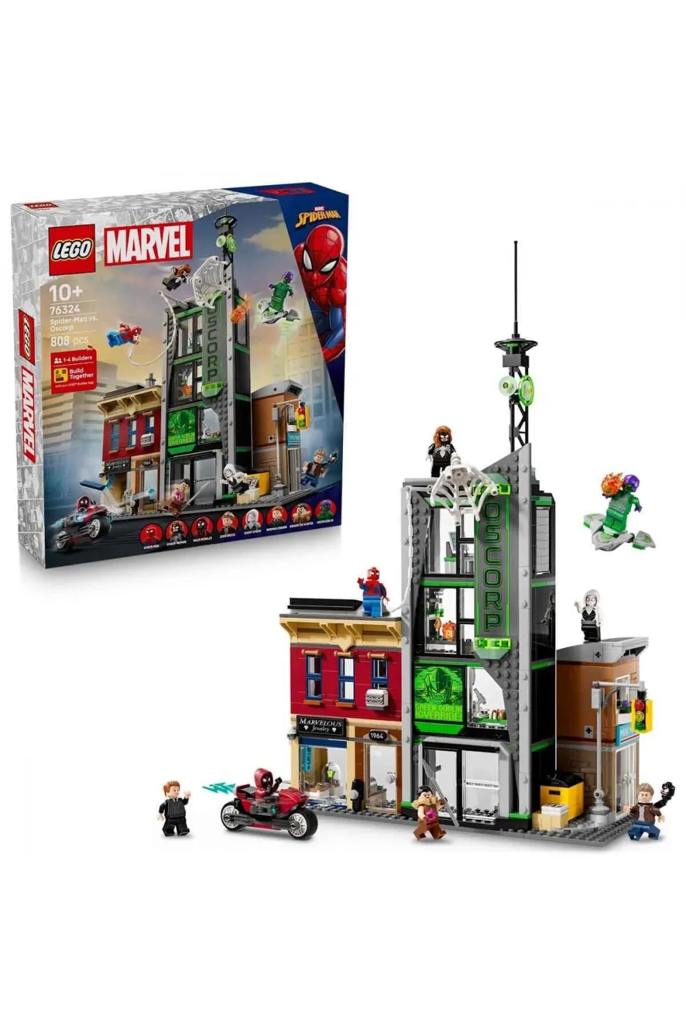 76324 Lego Marvel Örümcek Adam, Oscorpa Karşı 808 parça +10 yaş