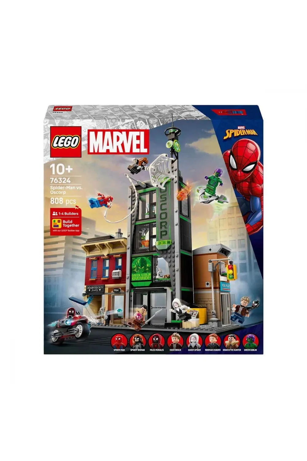 76324 Lego Marvel Örümcek Adam, Oscorpa Karşı 808 parça +10 yaş